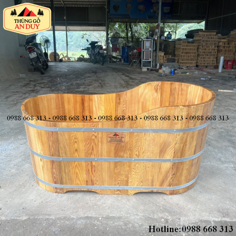 Bồn Tắm Gỗ Pơmu Dáng Thuyền