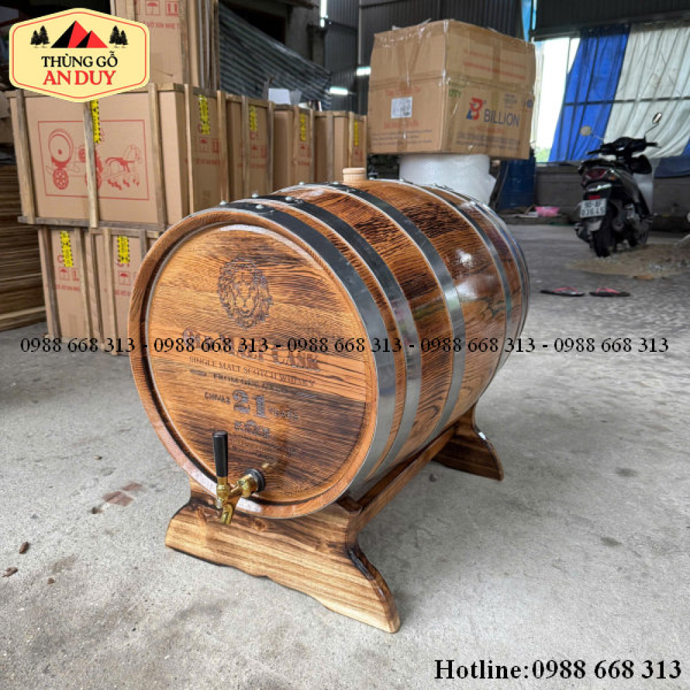 Thùng Gỗ Sồi Ngâm Rượu