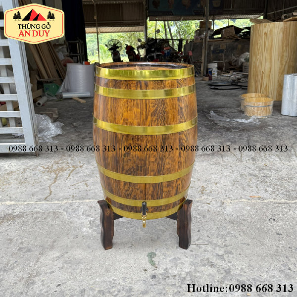 Thùng Rượu Gỗ Sồi Giả Cổ