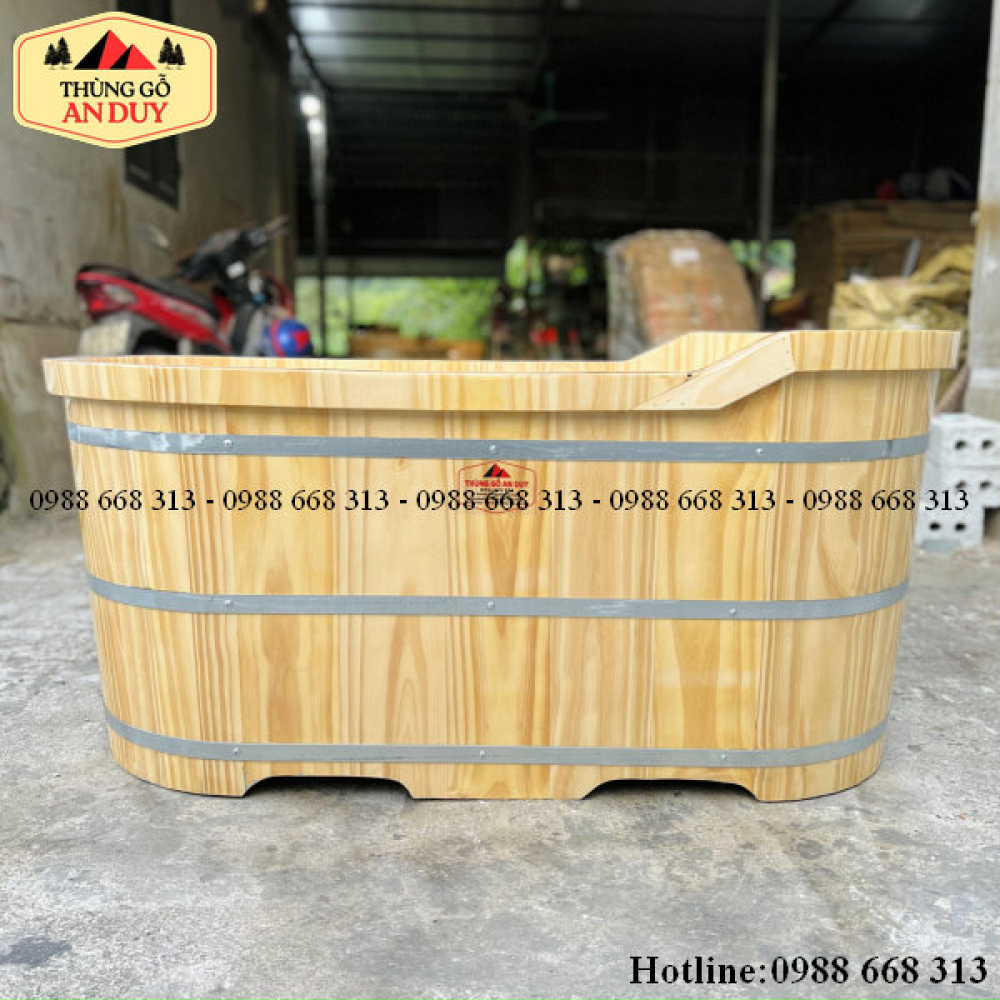 Bồn Tắm Gỗ Thông Bo Viền