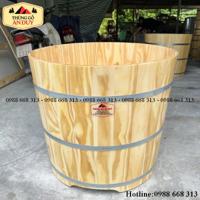 Bồn Tắm Tròn Gỗ Thông