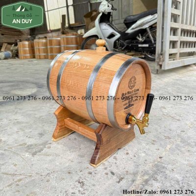 Thùng Rượu Gỗ Sồi 10 Lít Vòi Crom  – Kiệt Tác Ủ Rượu Mini Chuẩn Vị Châu Âu Tại Gia