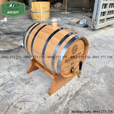 Thùng Rượu Gỗ Sồi 30 Lít – Tuyệt Tác Ủ Rượu Tiêu Chuẩn Cho Tủ Rượu Gia Đình