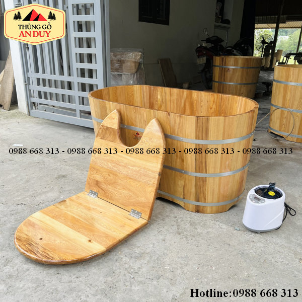 Chi tiết ghép mộng bồn tắm gỗ Pơmu An Duy