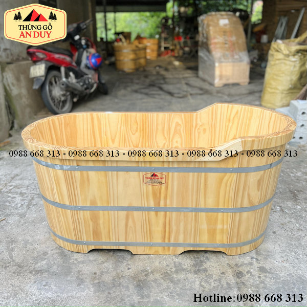 Bồn Tắm Gỗ Thông Bo Viền 2 lớp mang lại vẻ đẹp sang trọng cho không gian Spa.