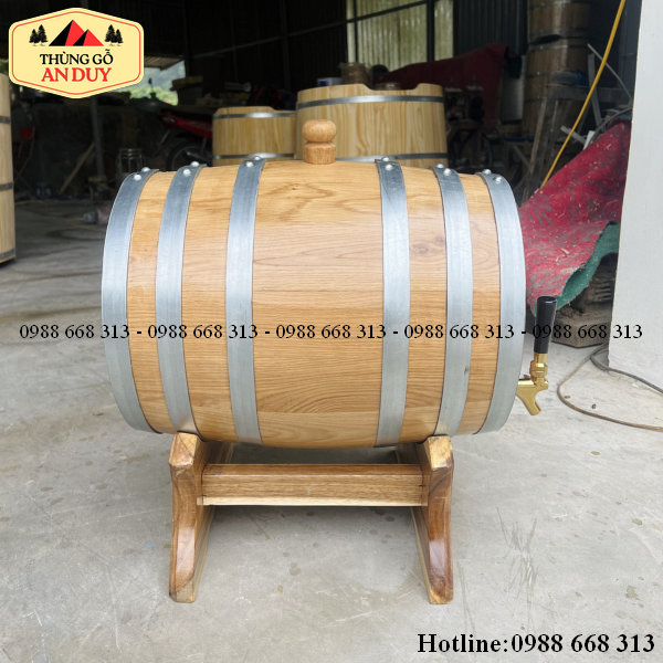 Xưởng sản xuất An Duy đóng gói giao hàng thùng gỗ sồi 20L toàn quốc an toàn tuyệt đối.
