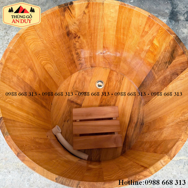 Kỹ thuật ghép mộng âm dương bồn tắm gỗ pơ mu chống rò rỉ.