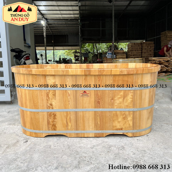 Bồn tắm gỗ pơ mu tự nhiên An Duy